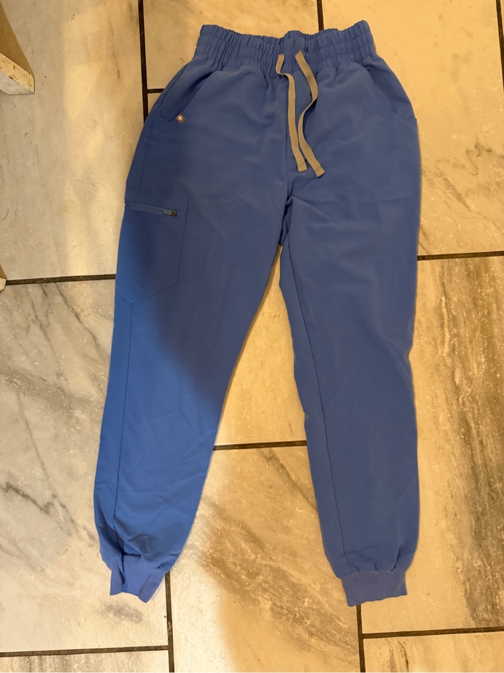 Figs Zamora Jogger Technical Collection Ceil Blue Scrub pants sz small